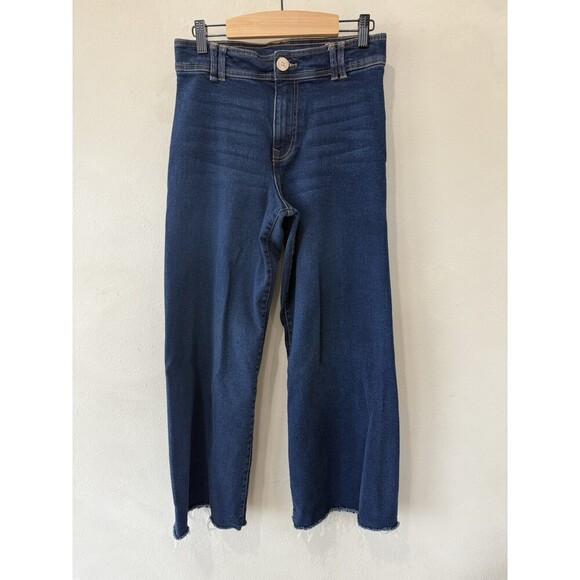 Zara Other - Zara Girls Wide Leg Pants Dark Denim High Rise 13/14 13 14 Sailor Trendy Casual